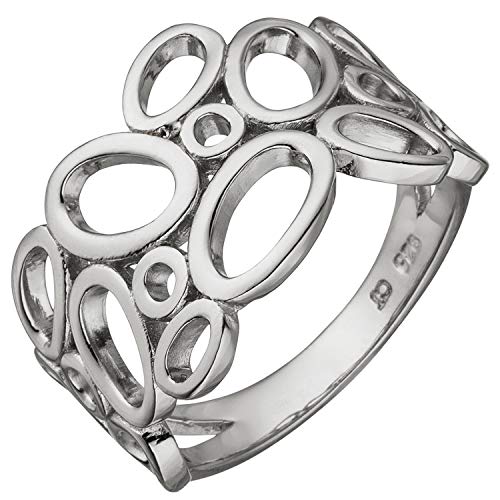 Jobo Damen Ring breit 925 Sterling Silber Silberring Größe 54 von Jobo