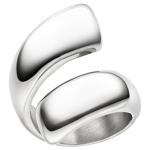 Jobo Damen-Ring offen aus Edelstahl Größe 60 von Jobo