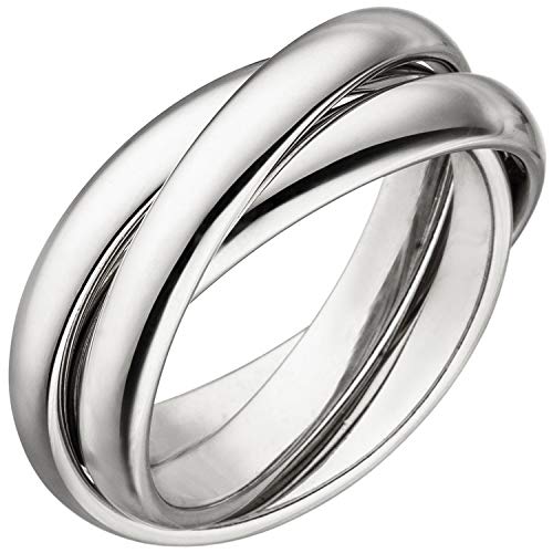 Jobo Damen-Ring verschlungen aus 925 Silber Größe 56 von Jobo