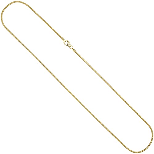 Jobo Damen Schlangenkette 585 Gelbgold 1,4 mm 50 cm Gold Kette Halskette Goldkette von Jobo