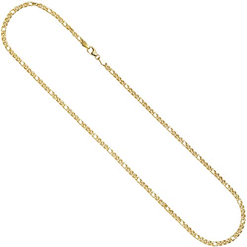 Jobo Damen Zwillings-Panzerkette 585 Gelbgold 3 mm 45 cm Gold Kette Halskette Goldkette von Jobo