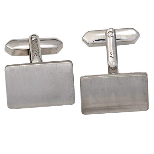 Jobo Herren-Manschettenknöpfe aus 925 Sterling Silber matt von Jobo