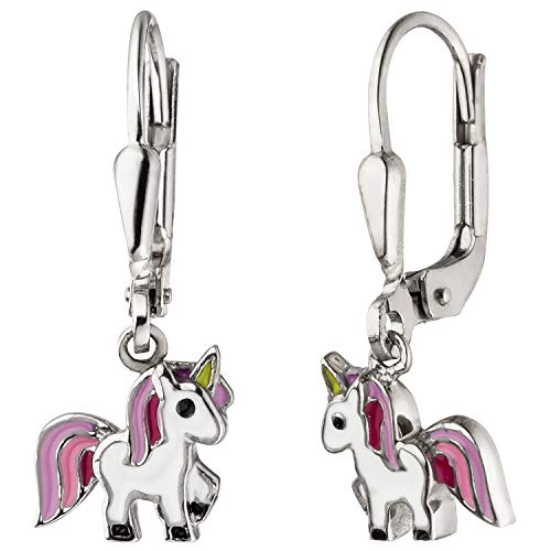 Jobo Kinder Ohrhänger Einhorn 925 Sterling Silber Kinderohrringe von Jobo