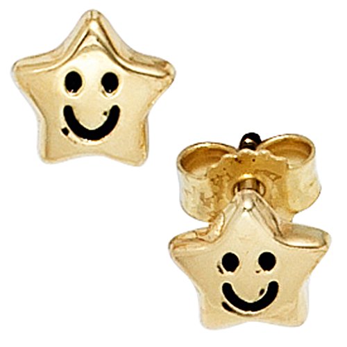 Jobo Kinder Ohrstecker Stern Sterne 333 Gold Gelbgold Ohrringe Kinderohrringe von Jobo