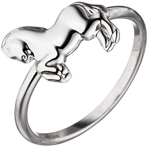 Jobo Kinder-Ring aus 925 Sterling Silber mit Pferd Größe 46 von Jobo