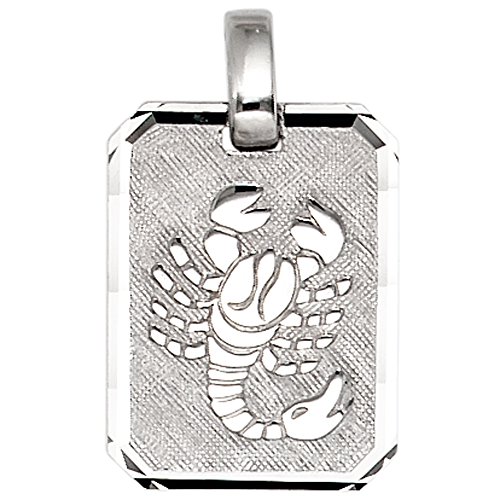 Jobo Sternzeichen-Anhänger Skorpion aus 925 Sterling Silber eckig von Jobo