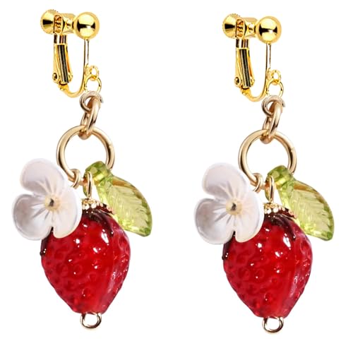 Ohrclips mit Zitronenfrucht für Frauen, nicht durchbohrt, kreativ, handgefertigt, niedlich, Erdbeere, Himbeere, baumelnder Schmuck, Zink, Kein Edelstein Ohrclips mit Zitronenfrucht für Frauen, nicht durchbohrt, kreativ, handgefertigt, niedlich, Erdbeere, Himbeere, baumelnder Schmuck, Zink, Kein Edelstein von Jocao