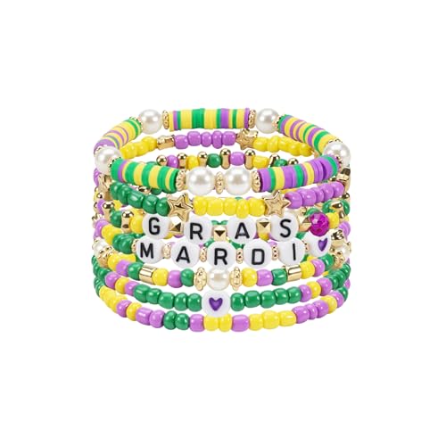 Jocbean Stapelbare Perlenarmbänder für Damen, Karnevals-Armband, Schmuck, Small, Harz, Kein Edelstein Jocbean Stapelbare Perlenarmbänder für Damen, Karnevals-Armband, Schmuck, Small, Harz, Kein Edelstein von Jocbean
