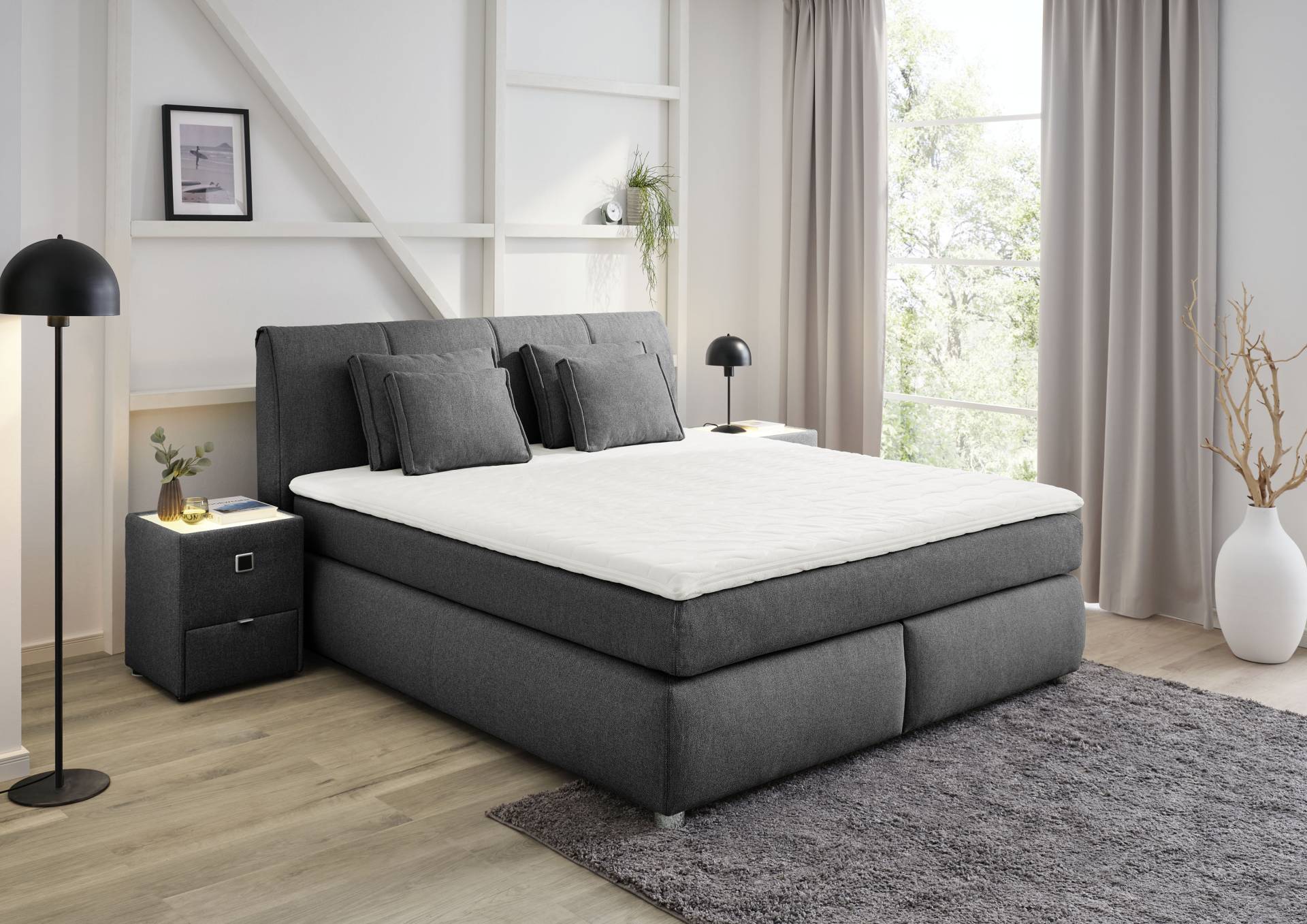 Jockenhöfer Gruppe Boxspringbett ""Carla", OTTOs Choice Topseller, wahlweise mit oder ohne Bettkasten", inkl. 4 Kissen, erhältlich in den Breiten 160 & 180cm von Jockenhöfer Gruppe