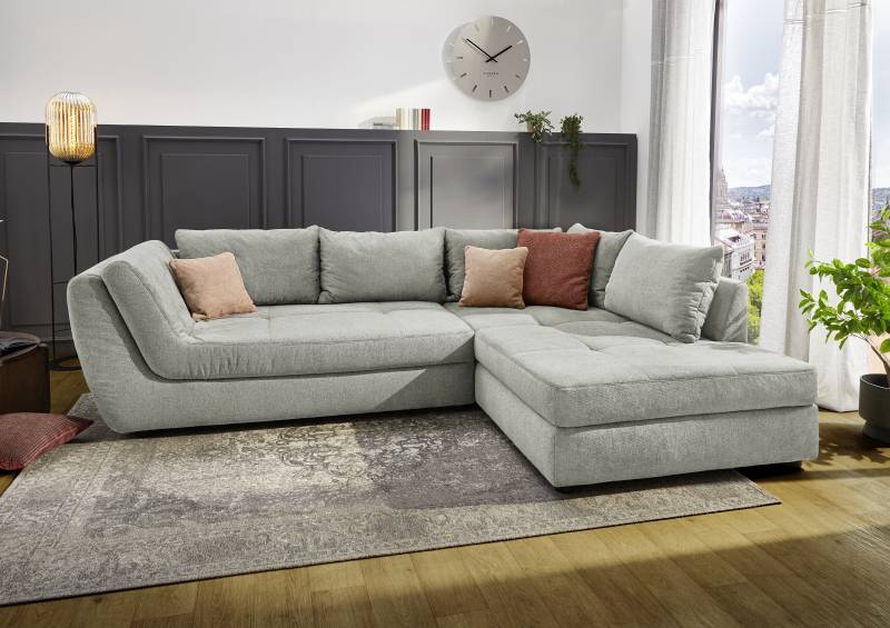 Jockenhöfer Gruppe Ecksofa "Rascasse, L-Form, Rampenotik im modernen Design" alle Kissen inklusive, rechts oder links montierbar, XXL-Breite: 322cm von Jockenhöfer Gruppe