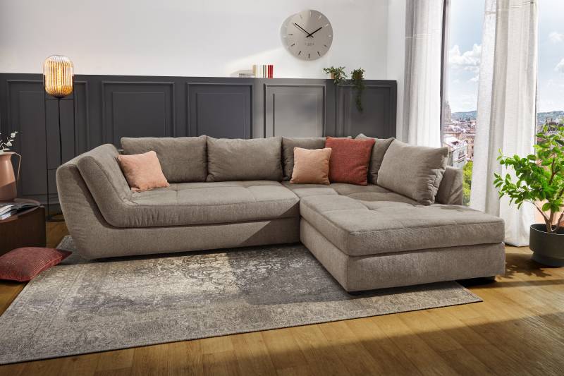 Jockenhöfer Gruppe Ecksofa "Rascasse, L-Form, Rampenotik im modernen Design" alle Kissen inklusive, rechts oder links montierbar, XXL-Breite: 322cm von Jockenhöfer Gruppe