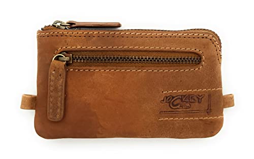 Jockey Club Schlüsseletui Mappe Tasche Voll-Rind-Leder Toro Cognac braun von Jockey Club