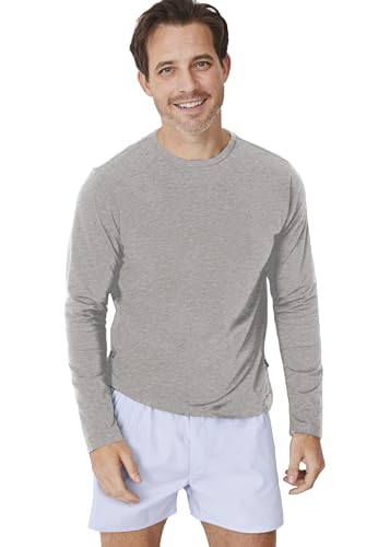 Jockey® Herren American Longsleeve Shirt, Light Heather Grey, M von Jockey