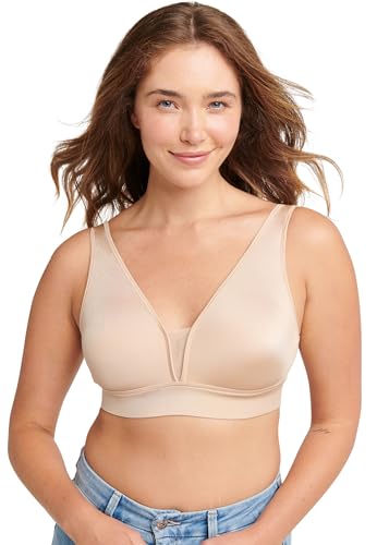 Jockey Forever Fit™ Damen Supersoft Modal V-Neck Molded Cup Bra, Cream Tan, 2XL von Jockey