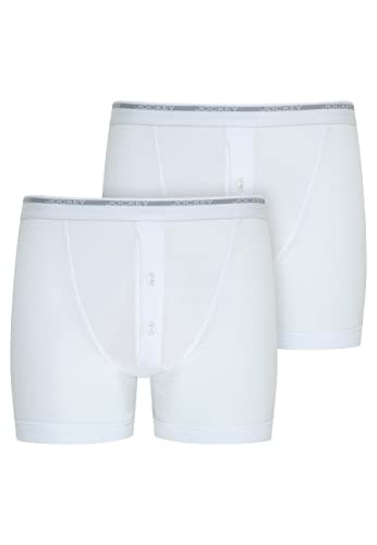 Jockey Modern Classic Y-Front Button Fly Boxer Trunk 2er-Pack in Weiß, Größe XX-Large von Jockey