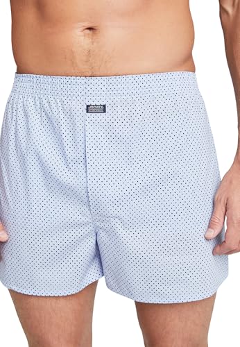 Jockey® Herren Polka Dot Woven Boxer, Shirt. Blue, 3XL von Jockey