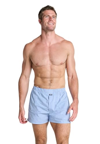 Jockey® Herren Everyday Check Woven Boxer, Light Ink, 2XL von Jockey