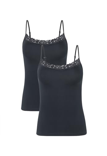 Jockey® Parisienne Camisole 2-Pack, Black, L/40 von Jockey