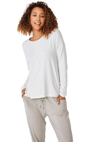 Jockey® Damen Supersoft Lounge Long Sleeve Shirt, Coconut Milk Melange, S von Jockey