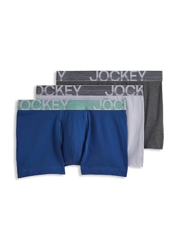 Jockey ActiveStretch Herren-Boxershorts, 10,2 cm, 3er-Pack, Charcoal Heather/Marina Blue/Grey Dove, XL Jockey ActiveStretch Herren-Boxershorts, 10,2 cm, 3er-Pack, Charcoal Heather/Marina Blue/Grey Dove, XL von Jockey