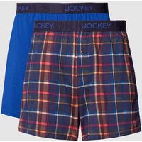 Jockey Boxershorts im 2er-Pack mit elastischem Label-Bund in Royal, Größe M von Jockey