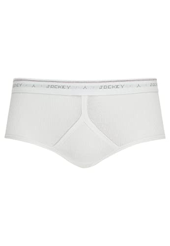 Jockey Classic Cotton Rib Y-Front Sport Brief, White, M von Jockey