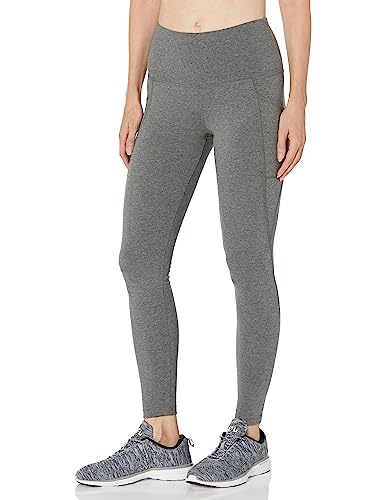Jockey Damen Baumwolle Stretch Basic Knöchel Legging mit Seitentasche, Dunkelgrau, M von Jockey