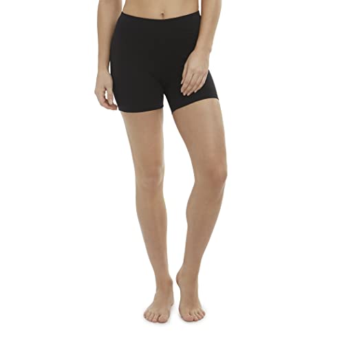 Jockey Damen Bike with Wide Waistband Lssige Shorts, tiefschwarz, Groß von Jockey