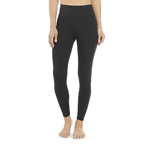 Jockey Damen High Waist Interlock Leggings, tiefschwarz, Klein von Jockey