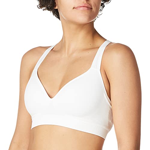 Jockey Damen Nahtloser geformten Körbchen Sport-BH, Weiss/opulenter Garten, Medium von Jockey