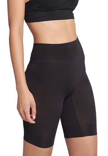 Jockey Skimmies Cooling Slipshort – Nahtlose Radlerhose für Frauen - mit langem Bein, kühlende Anti-Reibungs-Hose aus atmungsaktivem Mikrofaserstoff, Shorts mit hohem Bund, in Schwarz von Jockey