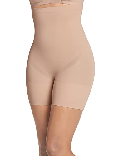 Jockey Damen Shapewear Slimmers Breathe High Rise Short, hell, X-Large von Jockey