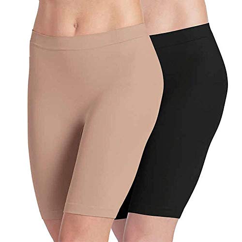 Jockey Damen Skimmies Slip kurz glatt leicht mittellang 2er Pack - mehrfarbig - Klein von Jockey