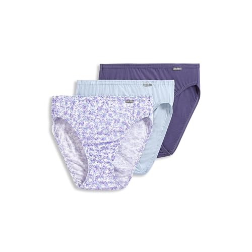 Jockey Damen Unterwäsche Übergröße Elance French Cut - 3er Pack, Midnight Iris/Bouquet Bloom/Frothy Blue, 9 Plus von Jockey