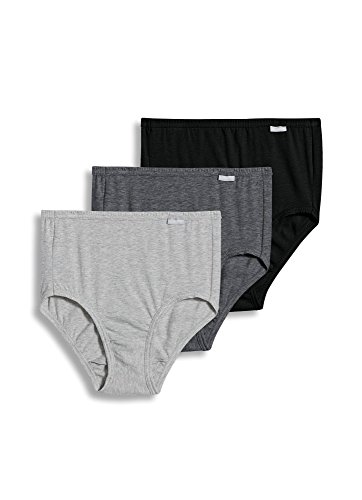 Jockey Elance® Damen Übergröße, 3er-Pack, Grau Heather/Charcoal Grey Heather/Black Slips 5XL (US 11) von Jockey