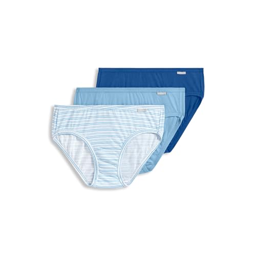 Jockey Elance Damen-Bikini, Übergröße, 3er-Pack, Blue Stardust/Boardwalk Stripe/Marina Blue, 7 von Jockey