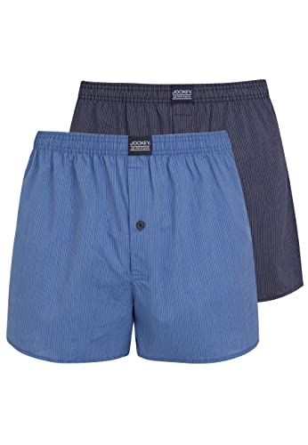 Jockey Everyday Striped Boxer Woven 2er-Pack in Star Blue, Größe XXXXXX-Large von Jockey