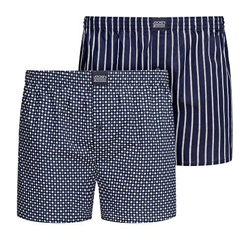 Jockey Everyday Woven Boxer 2Pack, Navy Mix, M von Jockey