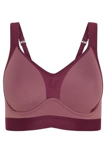 Jockey Forever Fit™ Damen Mid Impact Molded Cup Active Bra, Dusty Mauve, M von Jockey