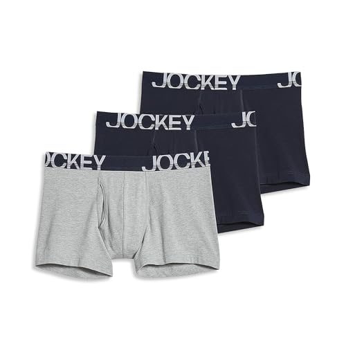 Jockey Herren Boxer Brief Retroshorts, True Navy/Grey Heather/True Navy, Small Jockey Herren Boxer Brief Retroshorts, True Navy/Grey Heather/True Navy, Small von Jockey