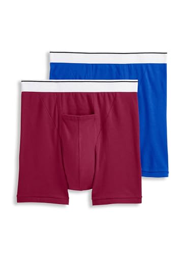 Jockey Herren-Unterwäsche-Beutel, 12,7 cm, 2 Stück, Red Pear/Bluest Blue, X-Large Jockey Herren-Unterwäsche-Beutel, 12,7 cm, 2 Stück, Red Pear/Bluest Blue, X-Large von Jockey