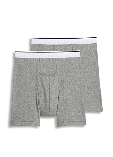 Jockey Herren Unterwäsche Beutel 12,7 cm Boxershorts – 2er-Pack, Grau meliert, Large von Jockey