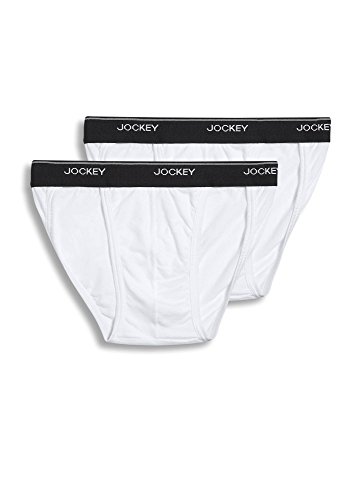 Jockey Herren Unterwäsche Elance String Bikini – 2er-Pack, Weiss/opulenter Garten, Large von Jockey