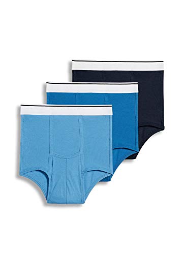 Jockey Herren Unterwäsche Pouch Brief - 3er Pack, Blue Spring/Just Blue/True Navy, X-Large von Jockey