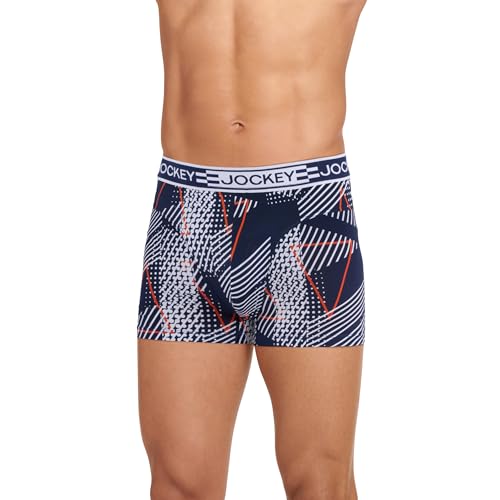 Jockey Sport Herren Unterwäsche Cooling Mesh Performance 7,6 cm Trunk, Marineblau, X-Large von Jockey
