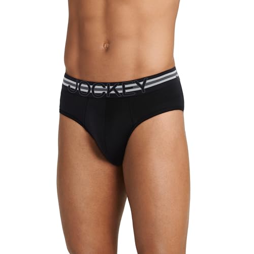 Jockey Sport Herren Unterwäsche Stability Pouch Microfiber Slip, Schwarz, Large von Jockey