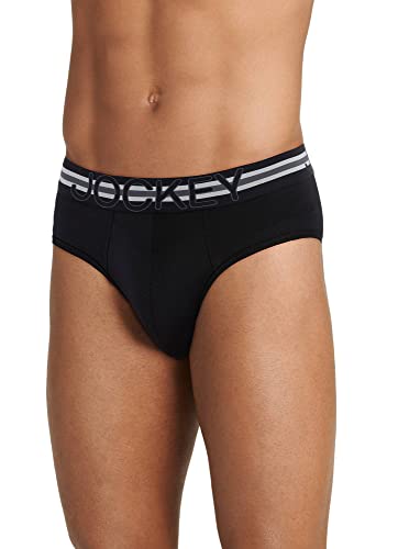 Jockey Herren Unterwäsche Sport Stability Pouch Mikrofaser Slip, Schwarz, X-Large von Jockey