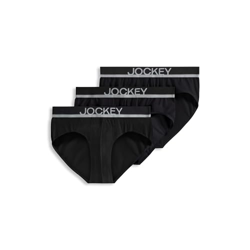 Jockey Herren Unterwäsche True Style Slip – 3er-Pack, Schwarz (Black Night), X-Large von Jockey
