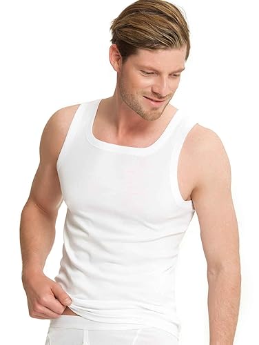 Jockey Luxury Cotton Sleeveless Shirt in Weiß, Größe X-Large von Jockey