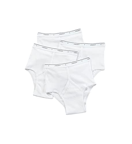 Jockey Men's Cotton Full-Rise Brief 4-Pack White 40 von Jockey